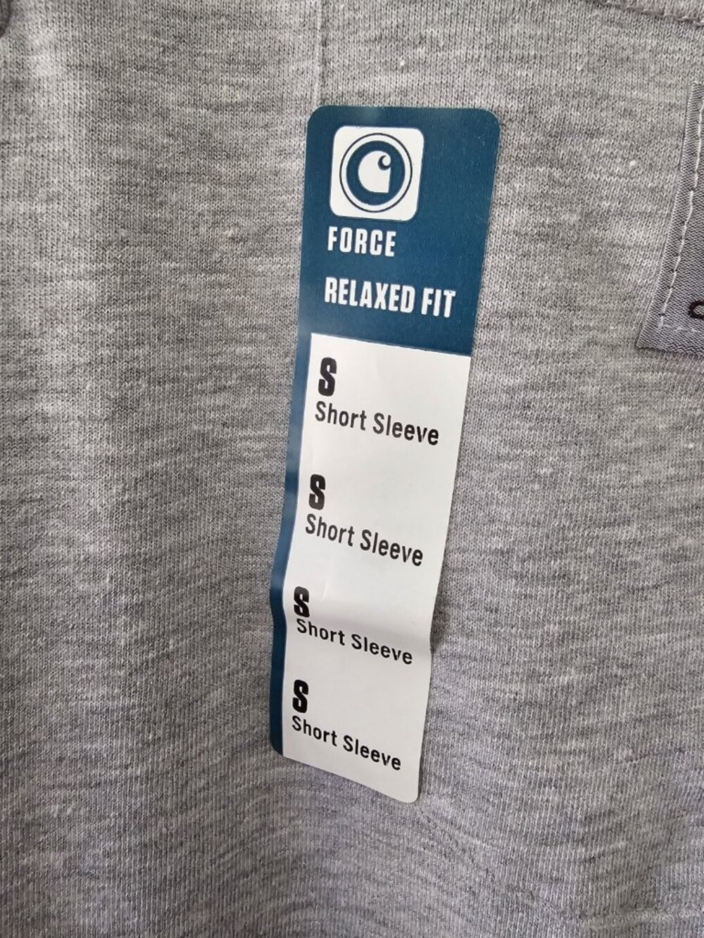 Carhartt Men's Force Relaxed Fit Gray Short Sleeve Polo Pocket Shirt SZ S NWT - Picture 9 of 9